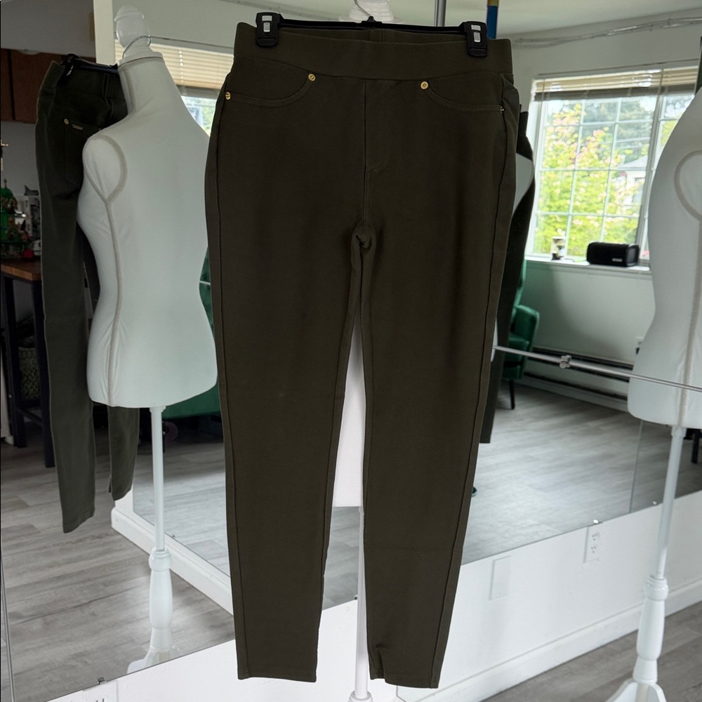 MICHAEL Michael Kors Olive Green Skinny Ponte Pants